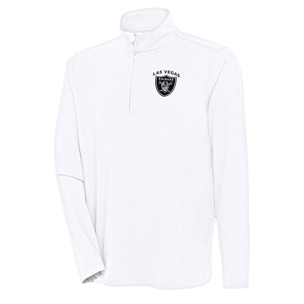 Antigua Hunk Quarter-Zip Pullover Top - Las Vegas Raiders Pullover