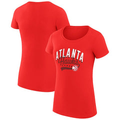 Atlanta Hawks G-III 4Her by Carl Banks Women's Super-Slim Fit Lightweight Filigree Logo T-Shirt - Red online