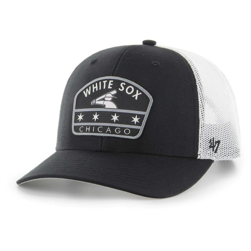 Black Chicago White Sox '47 Retro Region Patch Trucker Adjustable Hat