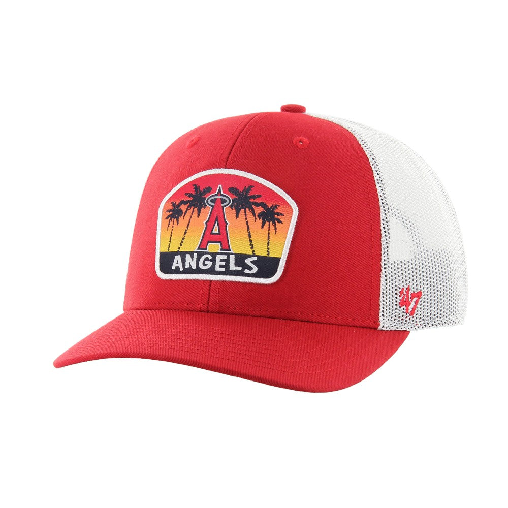 Red Los Angeles Angels '47 Retro Region Patch Trucker Adjustable Hat