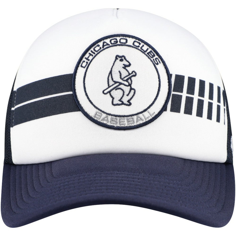 White/Navy Chicago Cubs '47 Cooperstown Collection Wax Pack Express Trucker Adjustable Hat