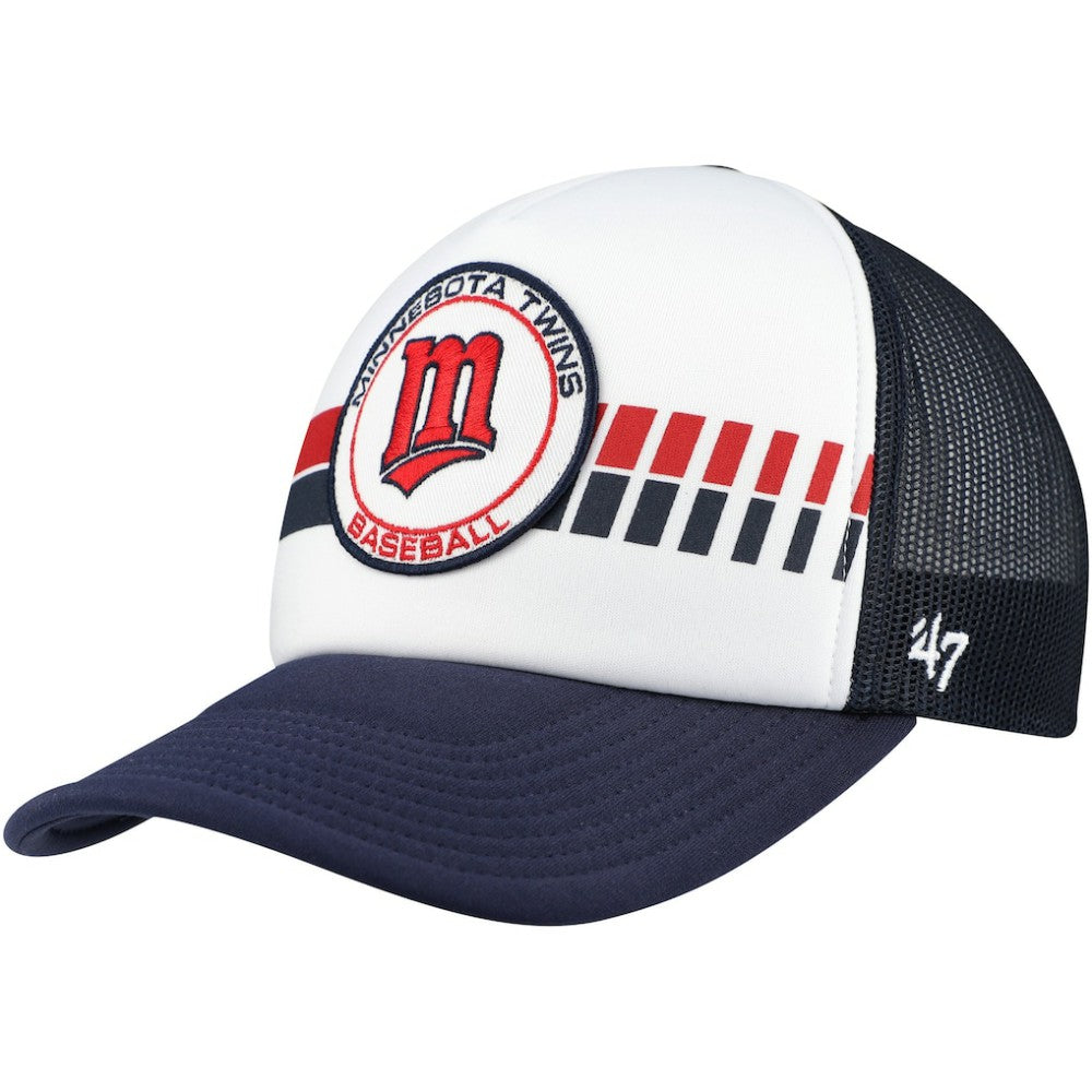 White/Navy Minnesota Twins '47 Cooperstown Collection Wax Pack Express Trucker Adjustable Hat