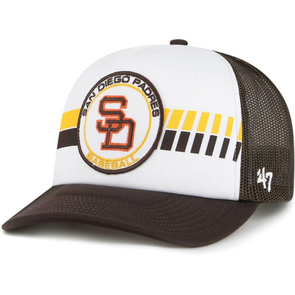 White/Brown San Diego Padres '47 Cooperstown Collection Wax Pack Express Trucker Adjustable Hat