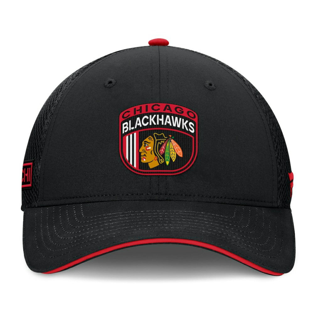NHL Chicago Blackhawks Fanatics 2024 NHL Draft On Stage Trucker Adjustable Hat