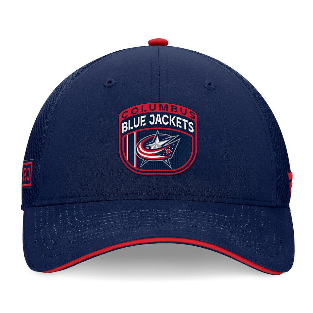 NHL Columbus Blue Jackets Fanatics 2024 NHL Draft On Stage Trucker Adjustable Hat