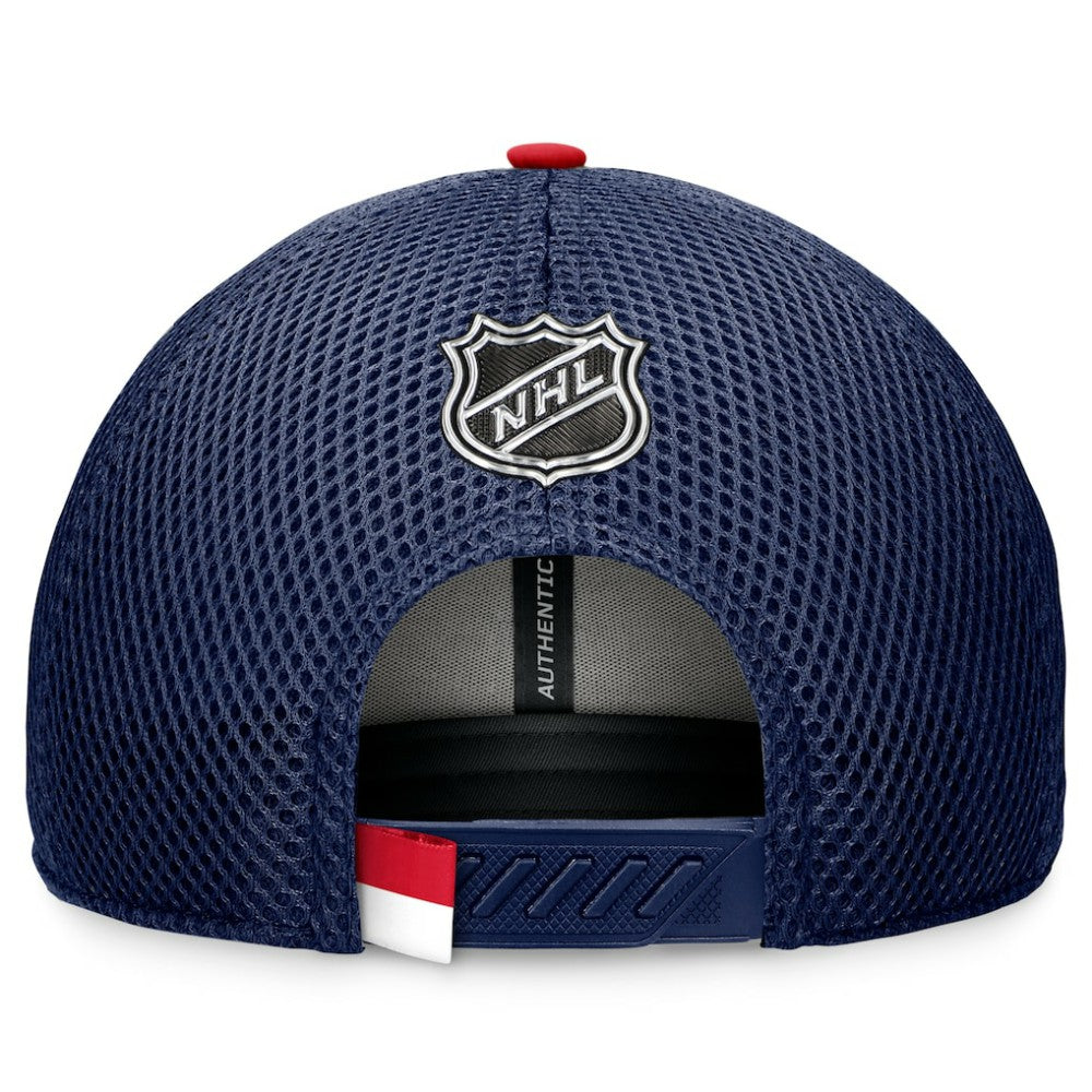 NHL Columbus Blue Jackets Fanatics 2024 NHL Draft On Stage Trucker Adjustable Hat