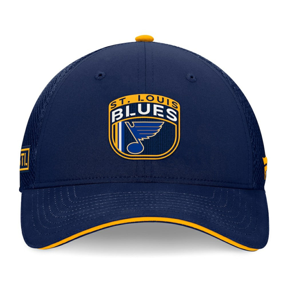 NHL St. Louis Blues Fanatics 2024 NHL Draft On Stage Trucker Adjustable Hat