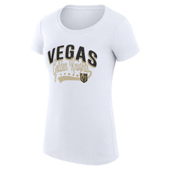 NHL Vegas Golden Knights G-III 4Her by Carl Banks Women's Super-Slim Fit Lightweight Filigree Logo T-Shirt