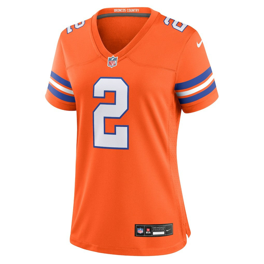 Patrick Surtain II  Women's Mile High Collection 1977 Throwback Player Game Jersey - Denver Broncos Jerseys