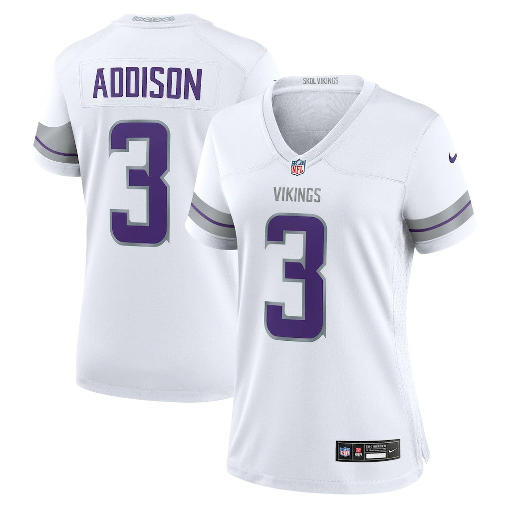 Jordan Addison  Women's Alternate Game Player Jersey - Minnesota Vikings Jerseys