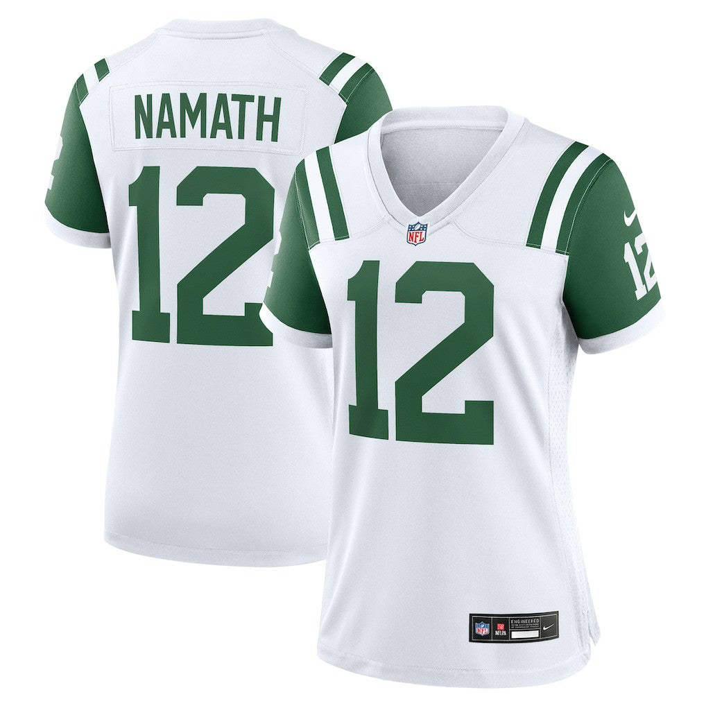 Joe Namath  Women's Classic Alternate Retired Player Game Jersey - New York Jets Jerseys