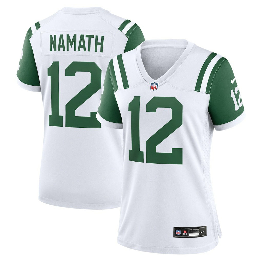 Joe Namath  Women's Classic Alternate Retired Player Game Jersey - New York Jets Jerseys