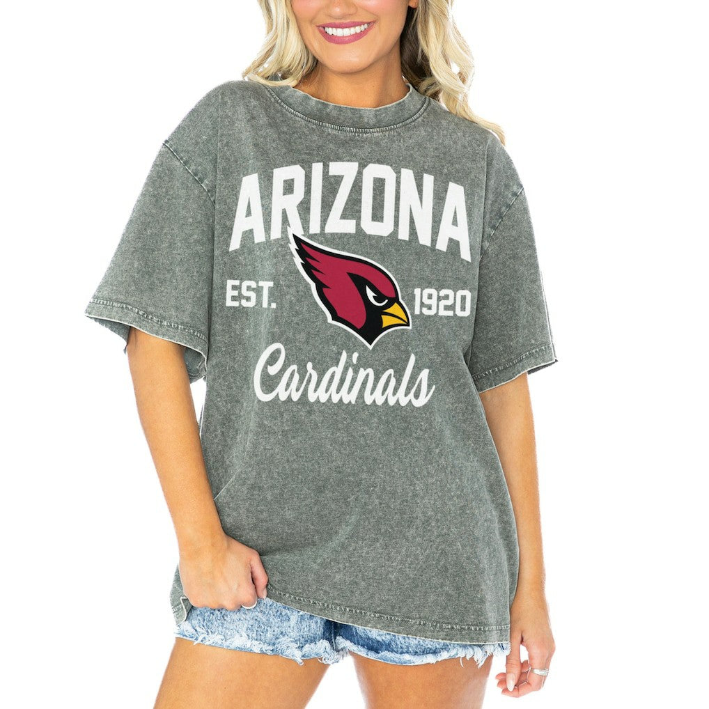 Gameday Couture Women's Tackle Titan Boyfriend Washed T-Shirt - Arizona Cardinals T-shirts