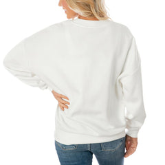 Gameday Couture Women's Oversized Yard Line Tri-Blend Pullover Sweatshirt - Dallas Cowboys Pullover