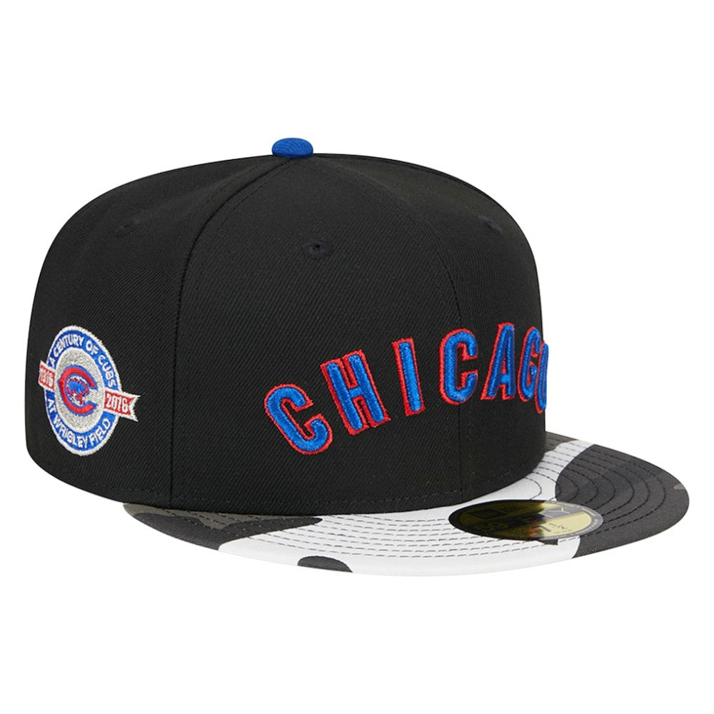 Black Chicago Cubs New Era Metallic Camo 59FIFTY Fitted Hat