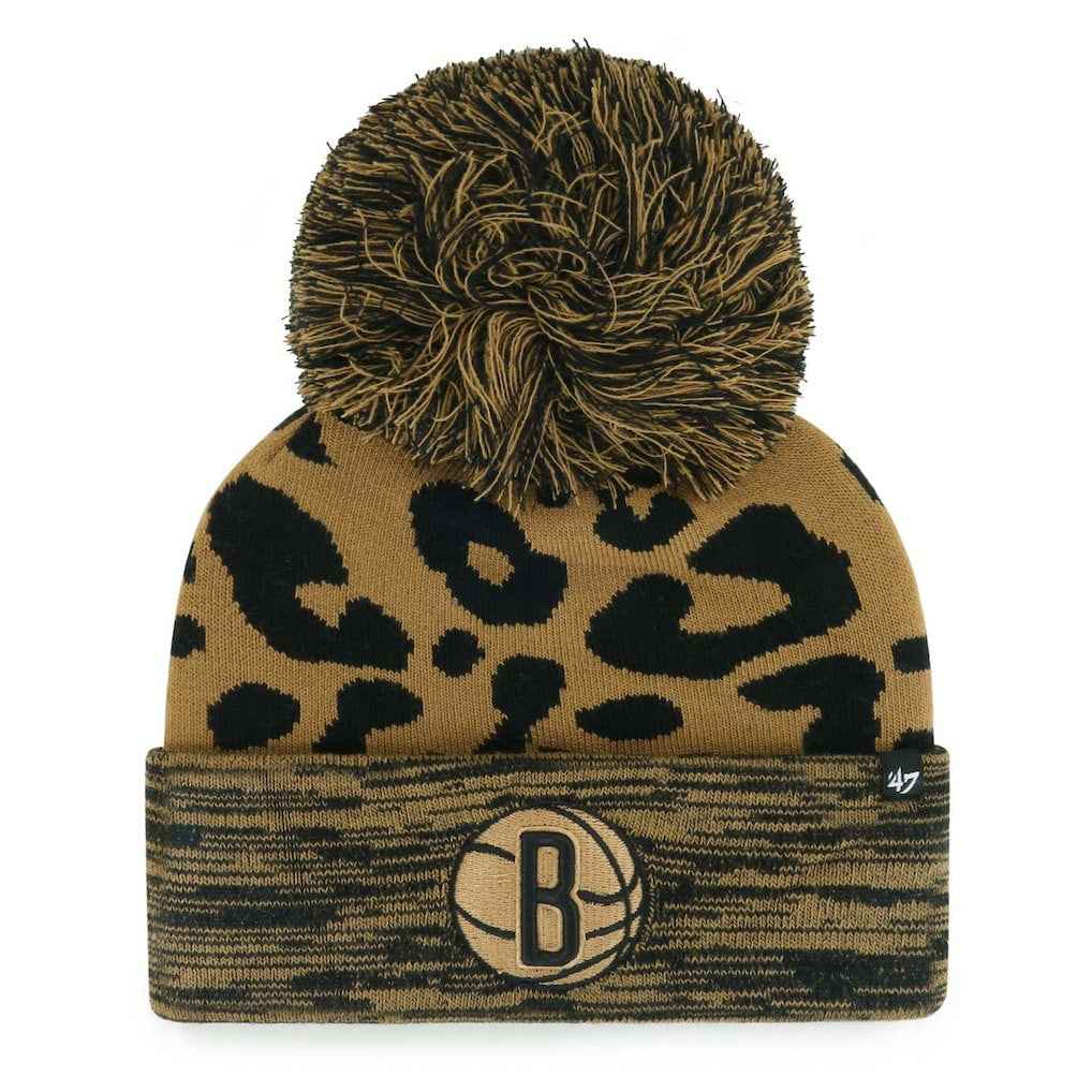 47 brand Brooklyn Nets '47 Women's Rosette Cuffed Knit Hat with Pom