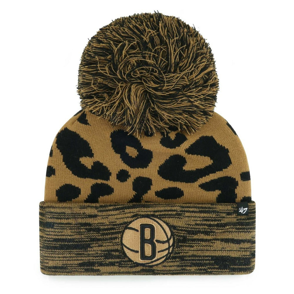 47 brand Brooklyn Nets '47 Women's Rosette Cuffed Knit Hat with Pom