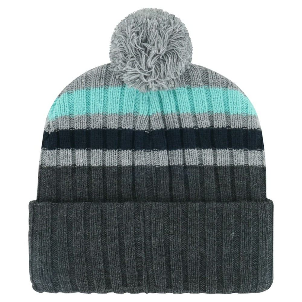 NHL Seattle Kraken '47 Stack Patch Cuffed Knit Hat with Pom