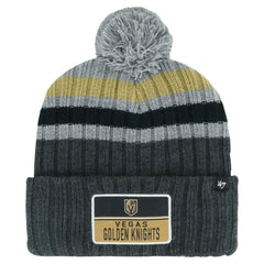 NHL Vegas Golden Knights '47 Stack Patch Cuffed Knit Hat with Pom