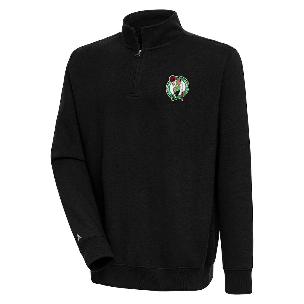 Boston Celtics Antigua Victory Quarter-Zip Pullover Top