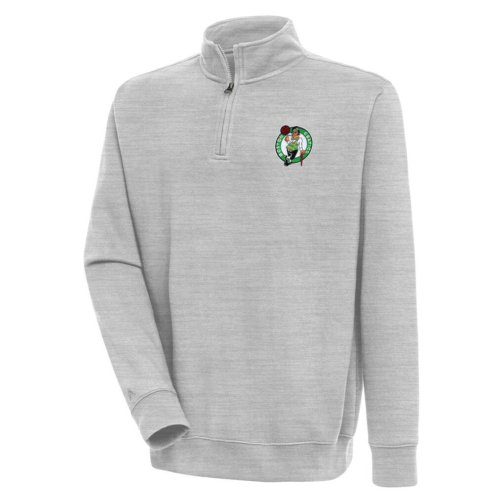 Boston Celtics Antigua Victory Quarter-Zip Pullover Top