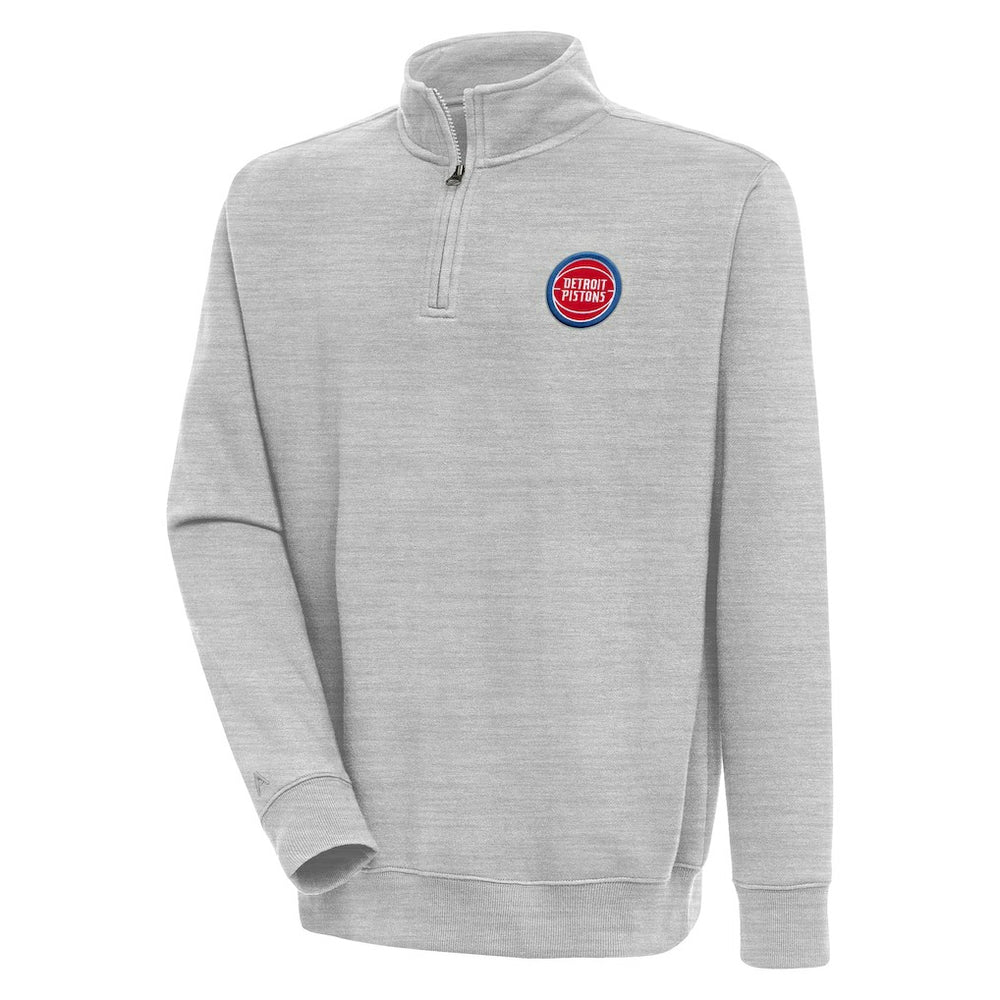Detroit Pistons Antigua Victory Quarter-Zip Pullover Top sale
