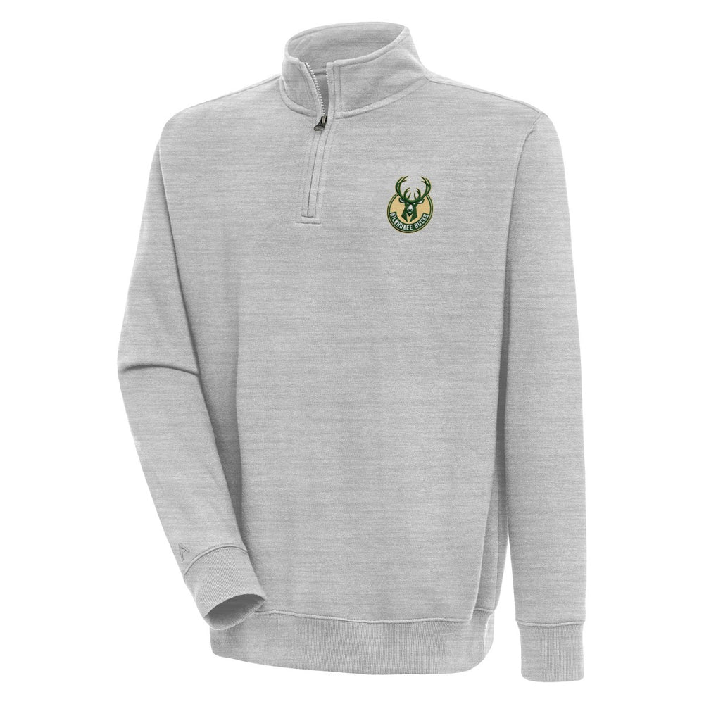Milwaukee Bucks Antigua Victory Quarter-Zip Pullover Top