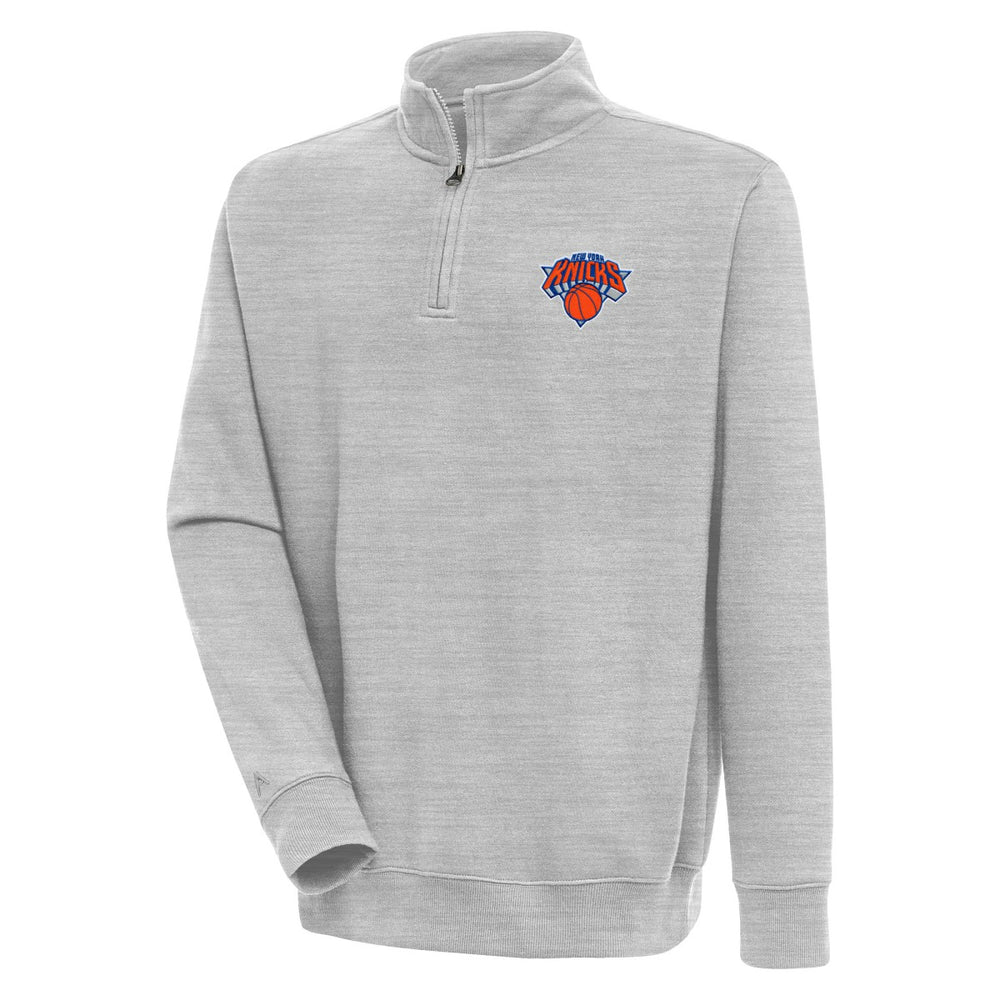 New York Knicks Antigua Victory Quarter-Zip Pullover Top