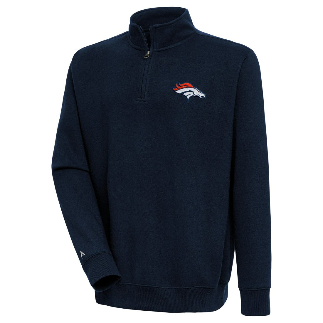 Antigua Victory Quarter-Zip Pullover Top - Denver Broncos Pullover