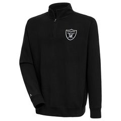 Antigua Victory Quarter-Zip Pullover Top - Las Vegas Raiders Pullover