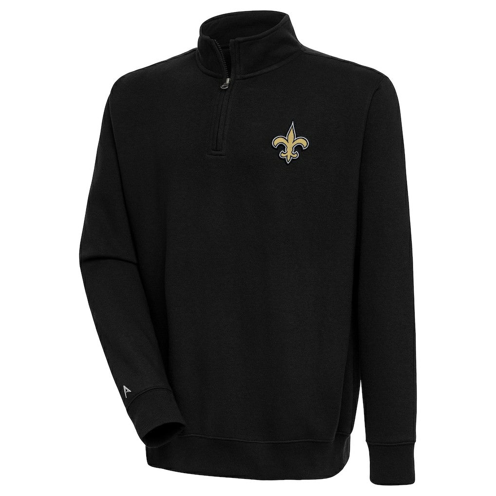 Antigua Victory Quarter-Zip Pullover Top - New Orleans Saints Pullover
