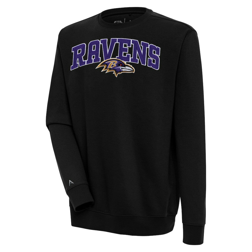 Antigua Victory Chenille Pullover Sweatshirt - Baltimore Ravens Pullover