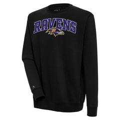 Antigua Victory Chenille Pullover Sweatshirt - Baltimore Ravens Pullover