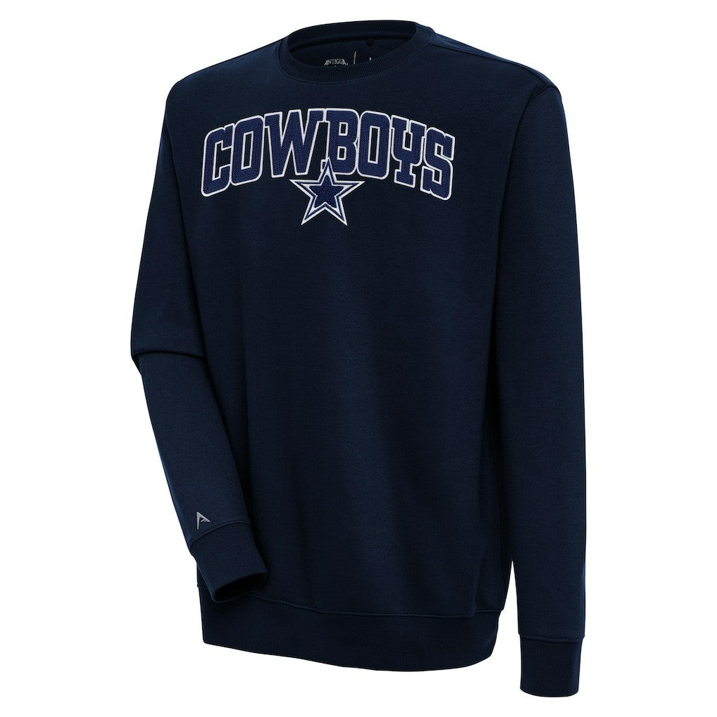 Antigua Victory Chenille Pullover Sweatshirt - Dallas Cowboys Pullover