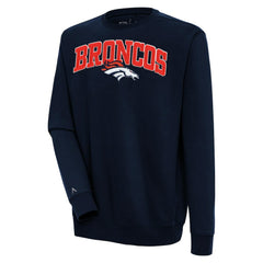 Antigua Victory Chenille Pullover Sweatshirt - Denver Broncos Pullover