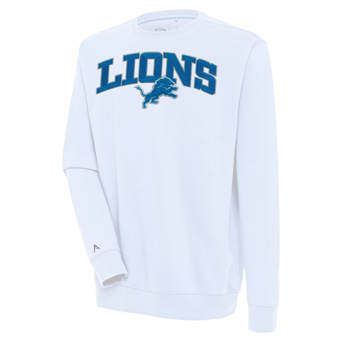 Antigua Victory Chenille Pullover Sweatshirt - Detroit Lions Pullover