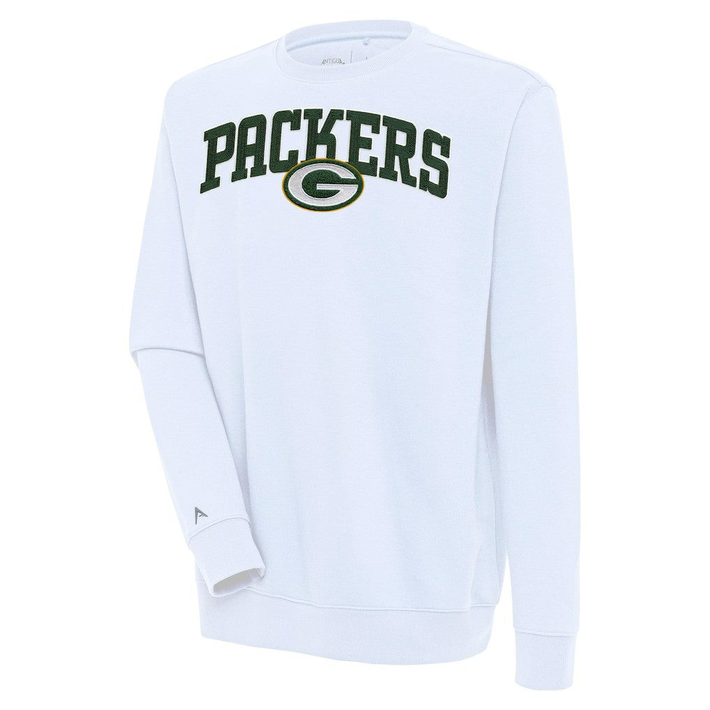 Antigua Victory Chenille Pullover Sweatshirt - Green Bay Packers Pullover