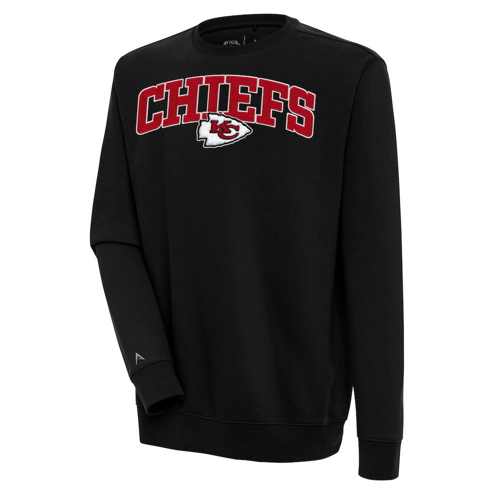 Antigua Victory Chenille Pullover Sweatshirt - Kansas City Chiefs Pullover