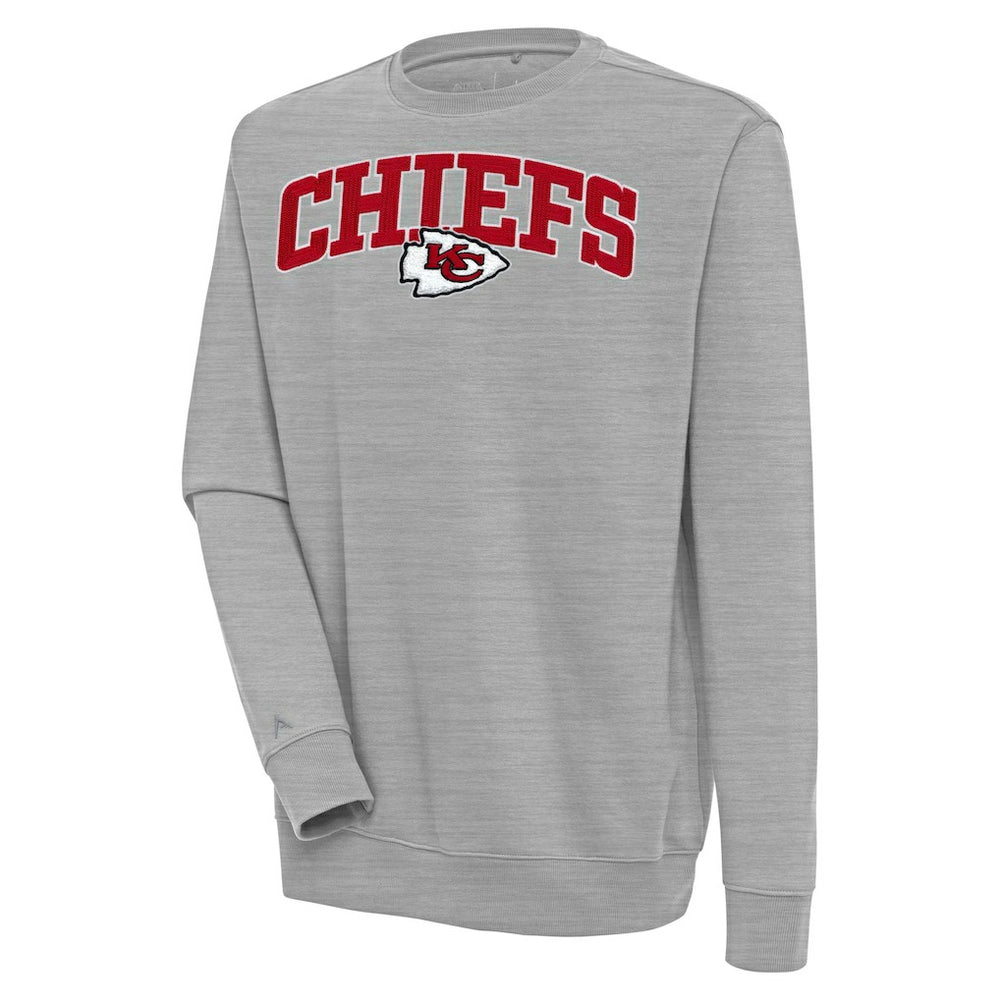 Antigua Victory Chenille Pullover Sweatshirt - Kansas City Chiefs Pullover