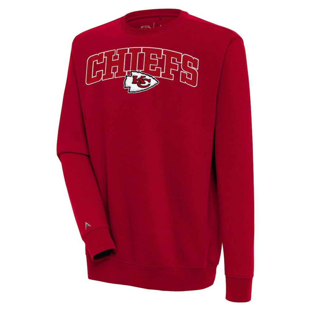 Antigua Victory Chenille Pullover Sweatshirt - Kansas City Chiefs Pullover