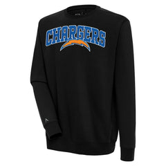 Antigua Victory Chenille Pullover Sweatshirt - Los Angeles Chargers Pullover