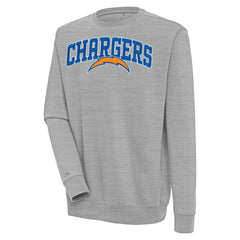 Antigua Victory Chenille Pullover Sweatshirt - Los Angeles Chargers Pullover