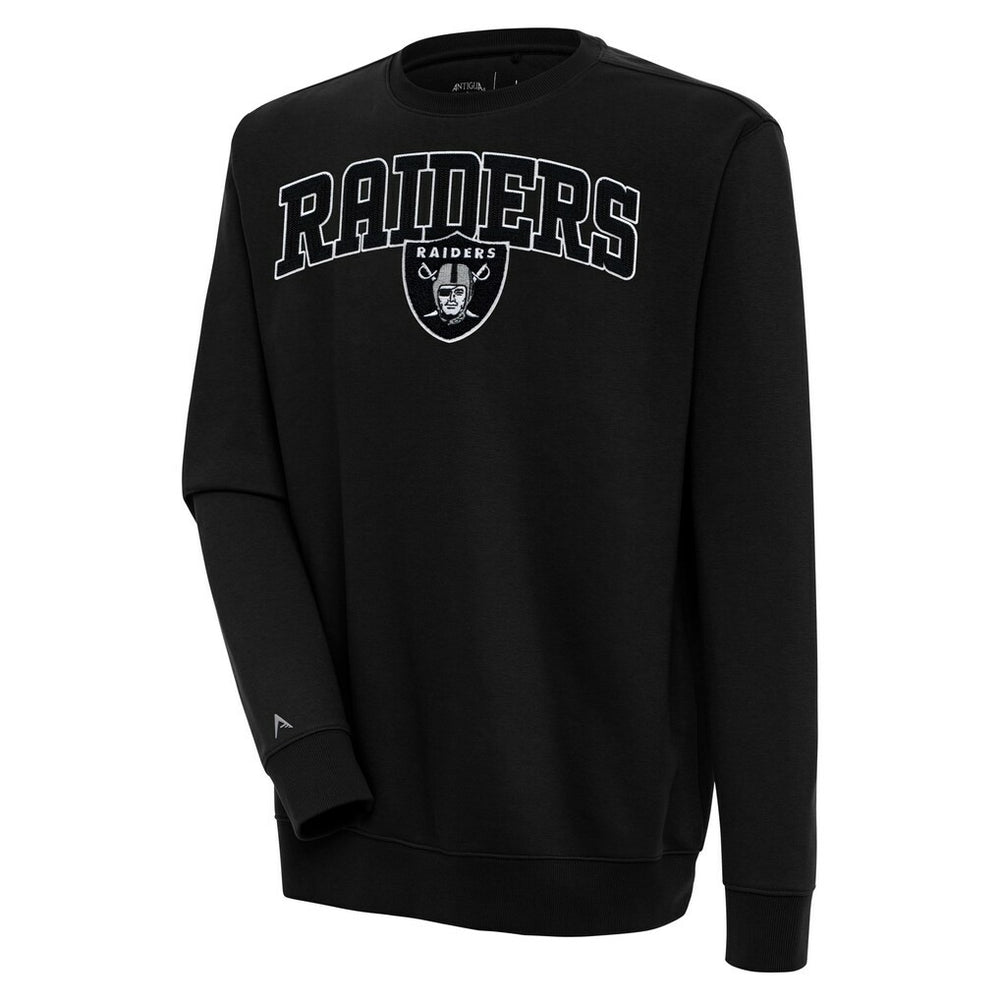 Antigua Victory Chenille Pullover Sweatshirt - Las Vegas Raiders Pullover