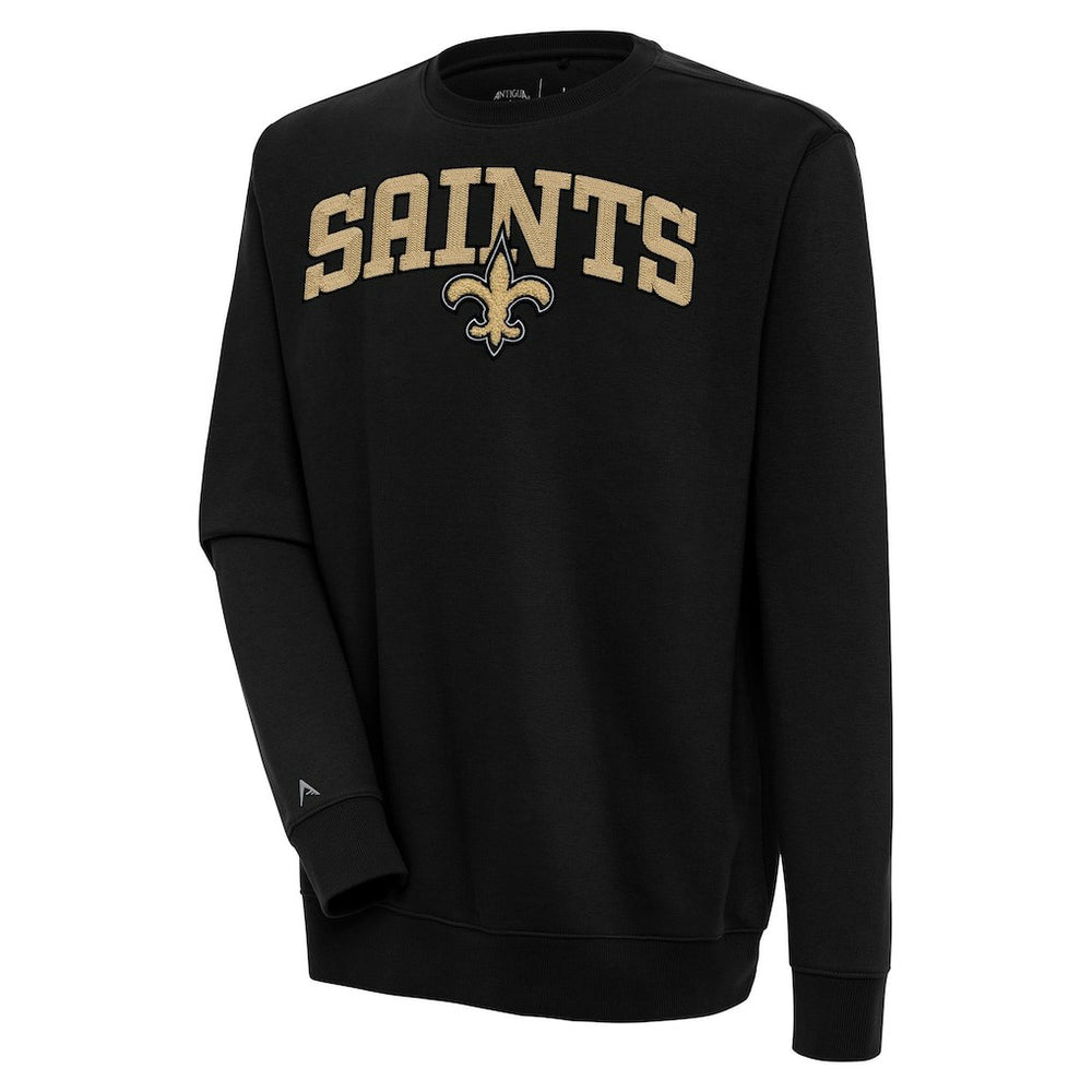 Antigua Victory Chenille Pullover Sweatshirt - New Orleans Saints Pullover