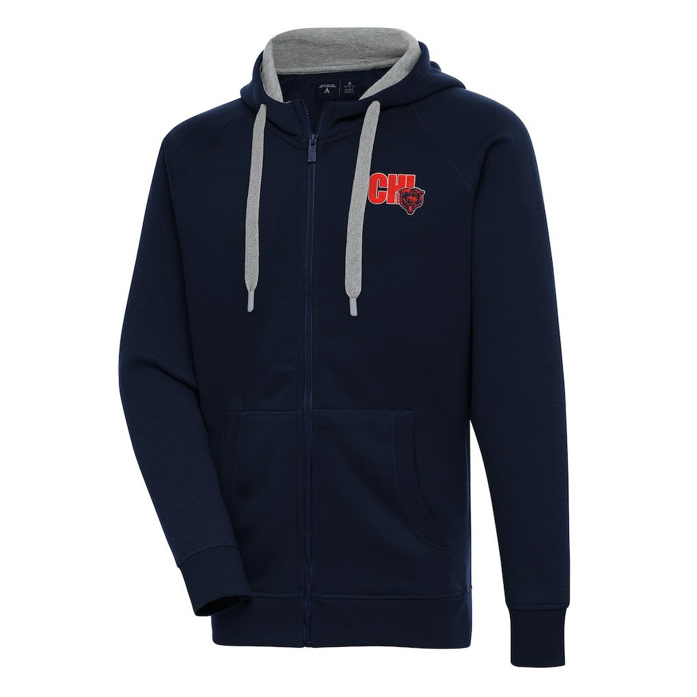 Antigua Victory Full-Zip Hoodie - Chicago Bears Hoodies