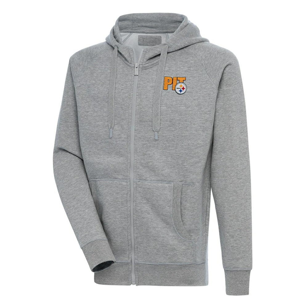 Antigua Victory Full-Zip Hoodie - Pittsburgh Steelers Hoodies