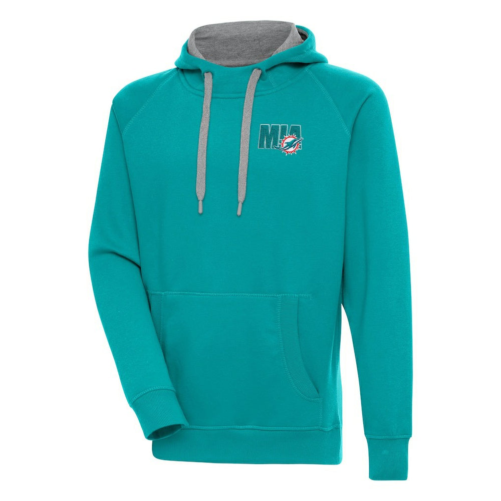 Antigua Victory Pullover Hoodie - Miami Dolphins Hoodies
