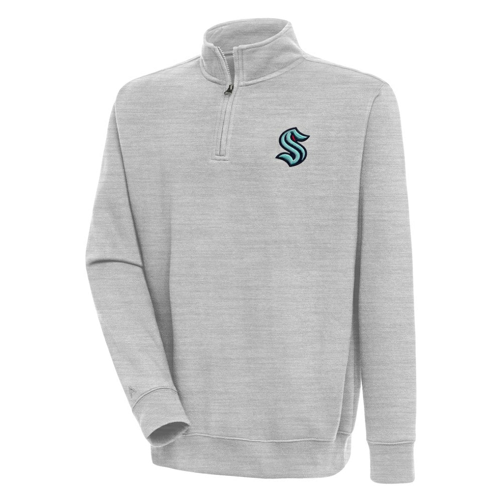NHL Seattle Kraken Antigua Victory Quarter-Zip Pullover Top