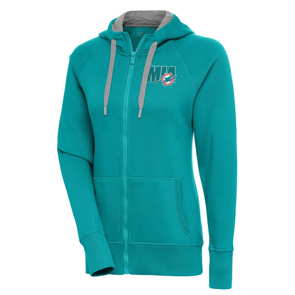 Antigua Women's Victory Full-Zip Hoodie - Miami Dolphins Hoodies