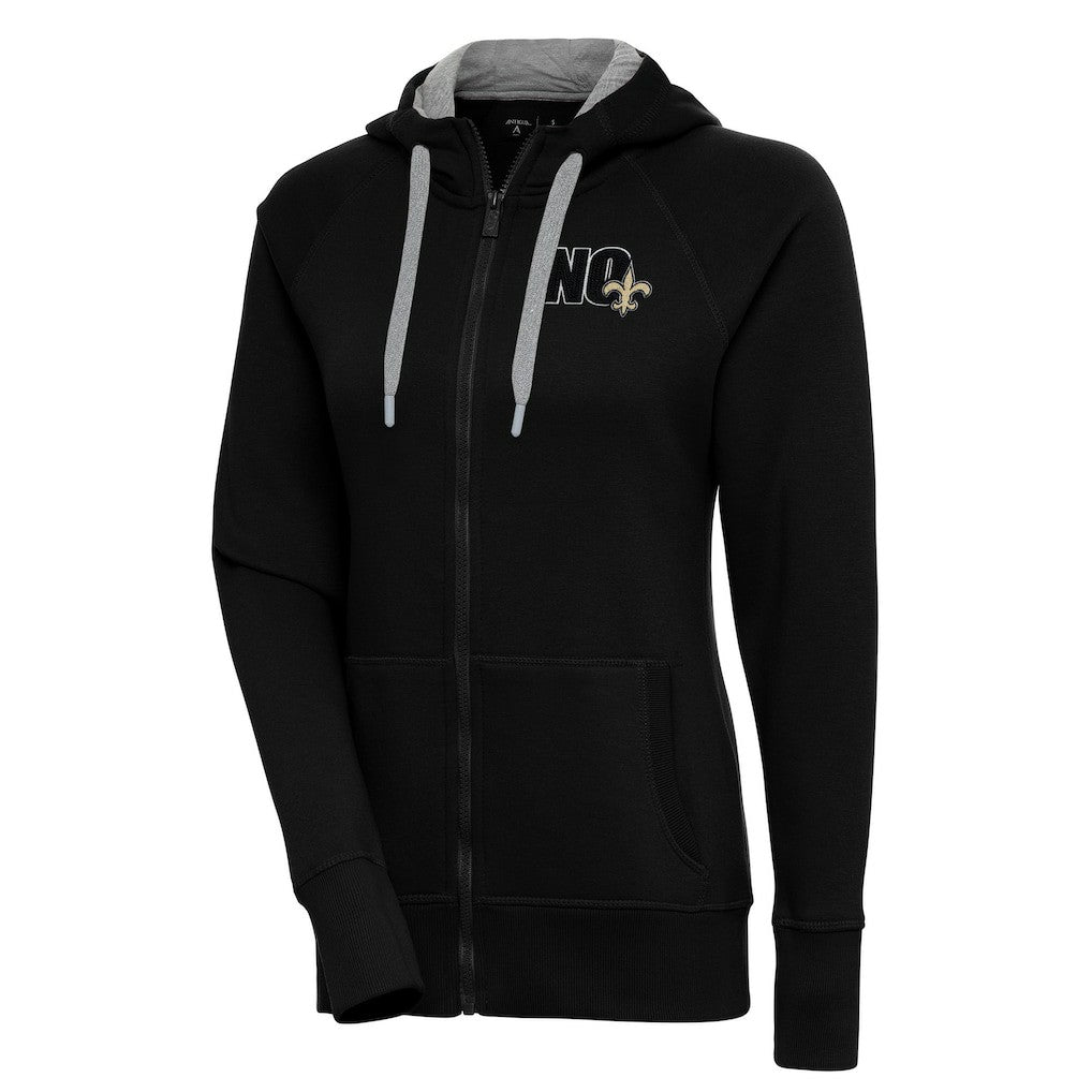 Antigua Women's Victory Full-Zip Hoodie - New Orleans Saints Hoodies